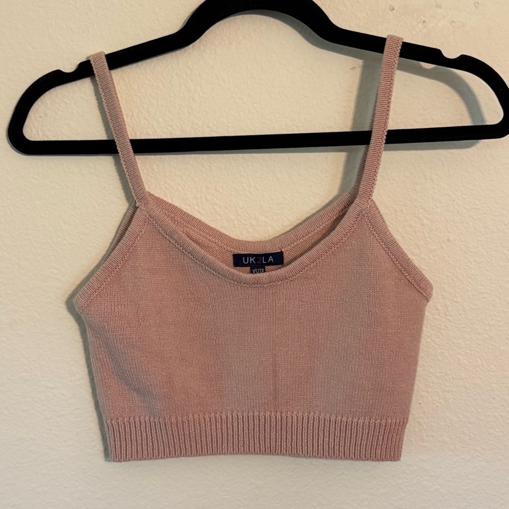 ❇️UK2LA Soft Pink Knit Crop Top 2 for $22❇️